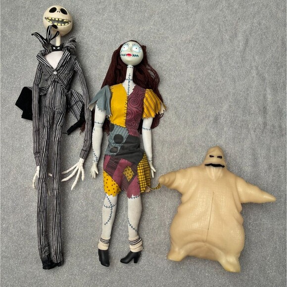 Vintage 1993 Nightmare Before Christmas Dolls Jack Sally & Oogie Hasbro 90s